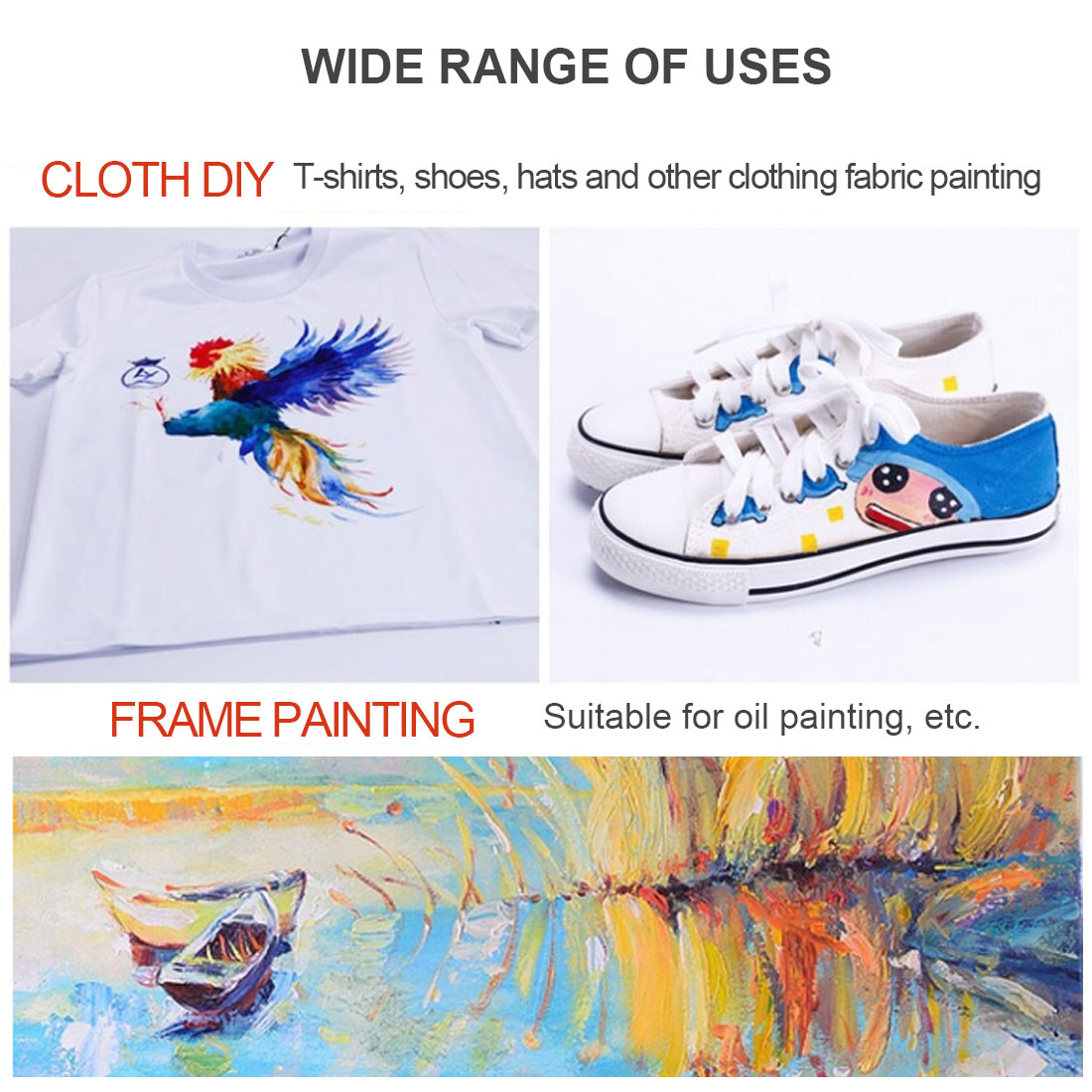 12 Color Acrylic Paints Set