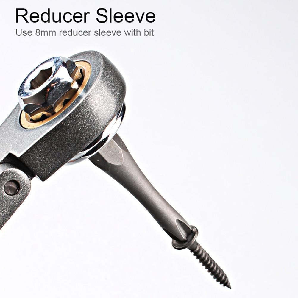 23PCS Multifunction Ratchet Wrench Spanner Set Flexible Head Ratchet Double Box