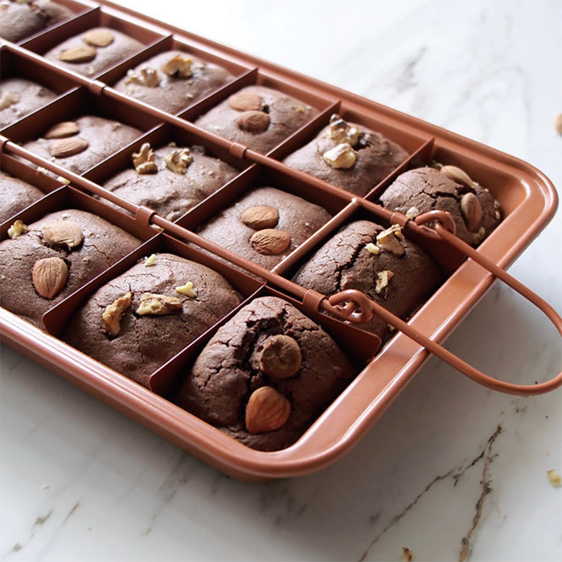 Brownie Copper Steel Nonstick Baking Pan