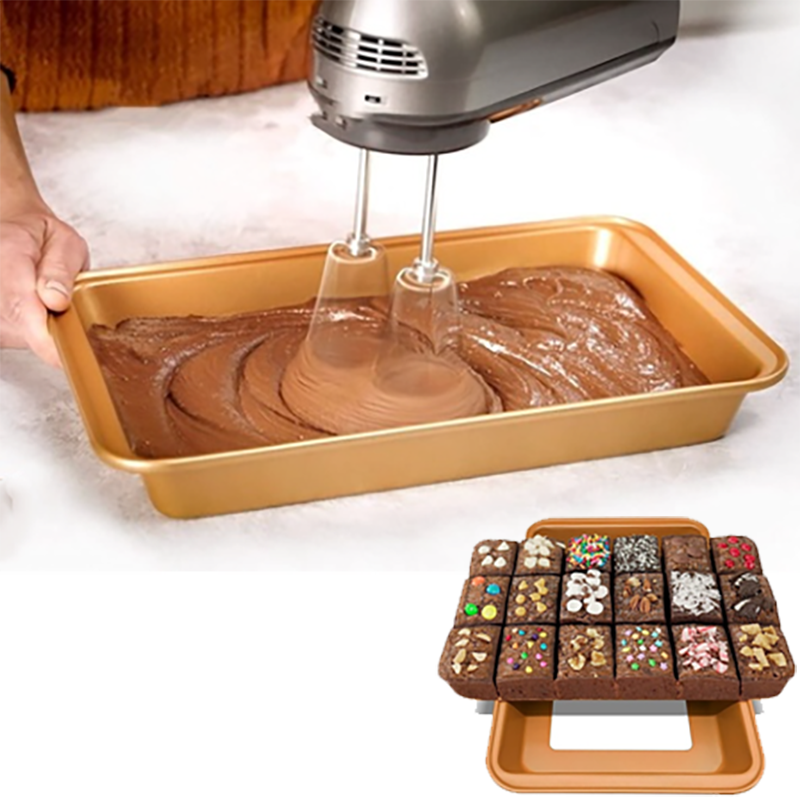 Brownie Copper Steel Nonstick Baking Pan