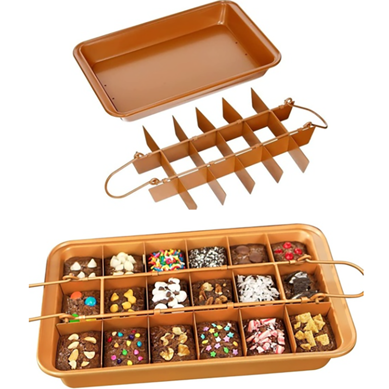 Brownie Copper Steel Nonstick Baking Pan