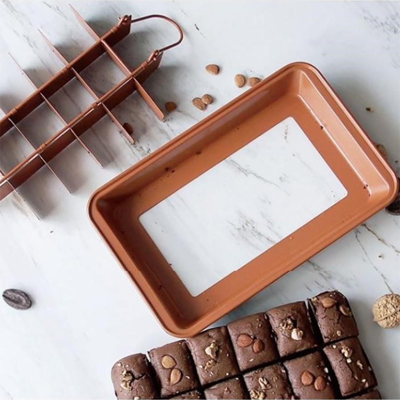 Brownie Copper Steel Nonstick Baking Pan