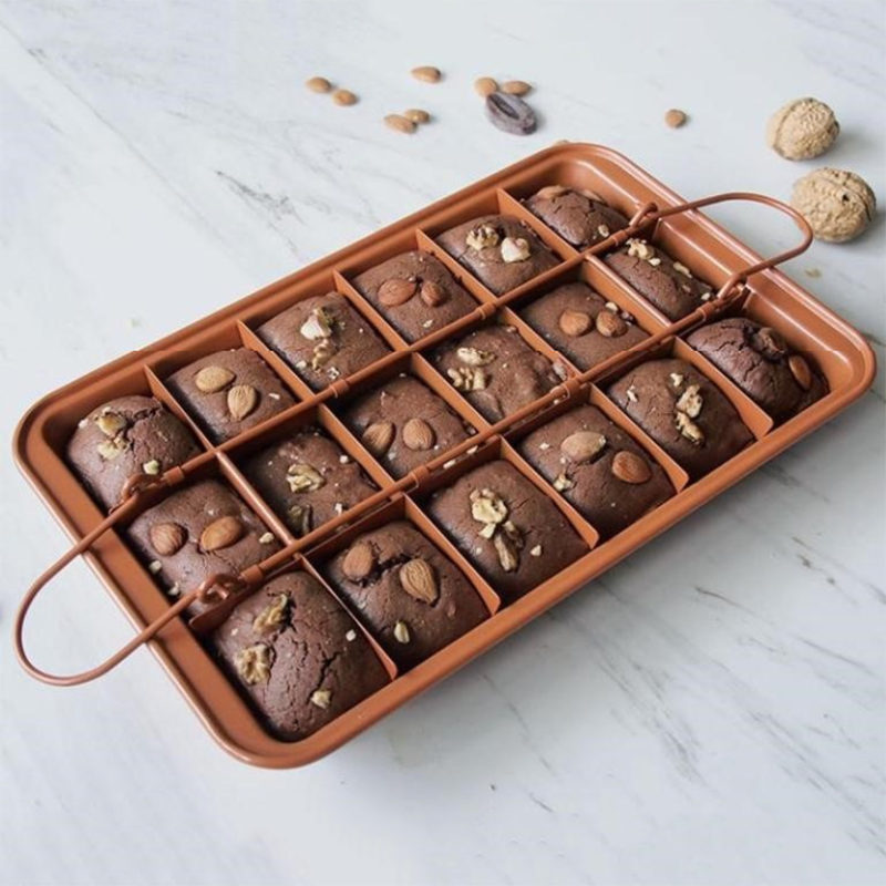 Brownie Copper Steel Nonstick Baking Pan