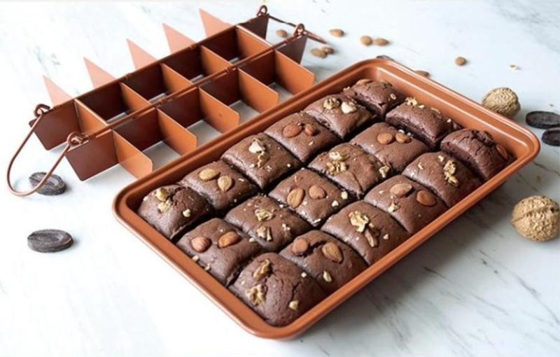 Brownie Copper Steel Nonstick Baking Pan