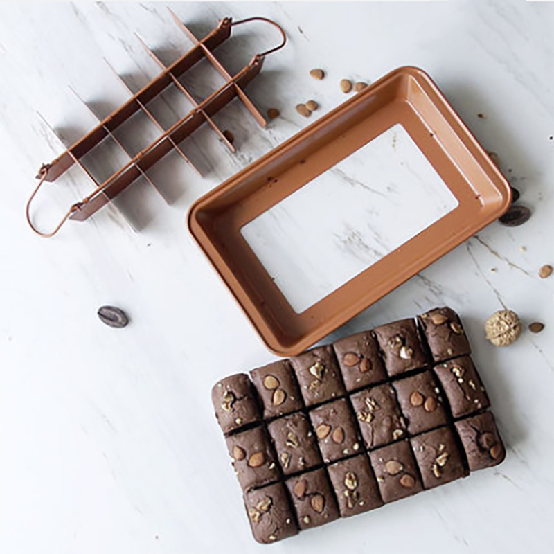 Brownie Copper Steel Nonstick Baking Pan