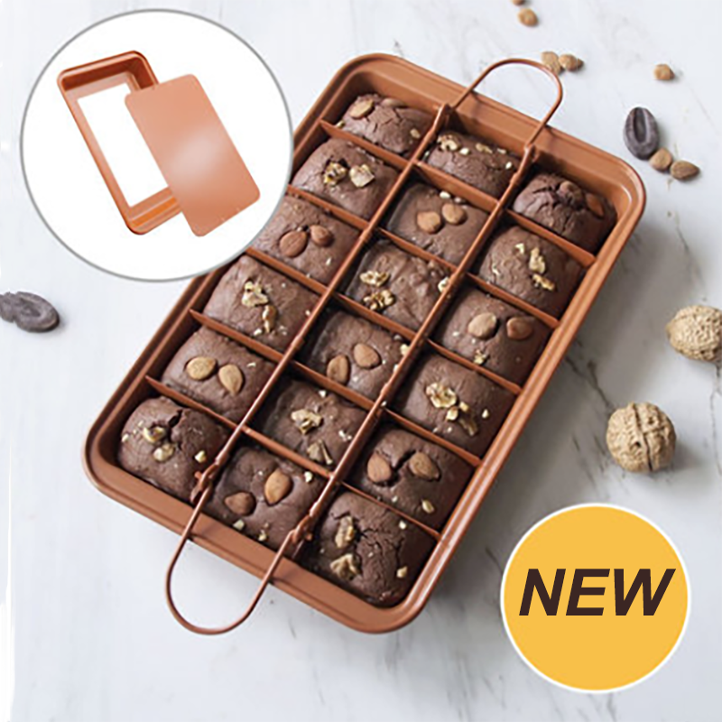 Brownie Copper Steel Nonstick Baking Pan