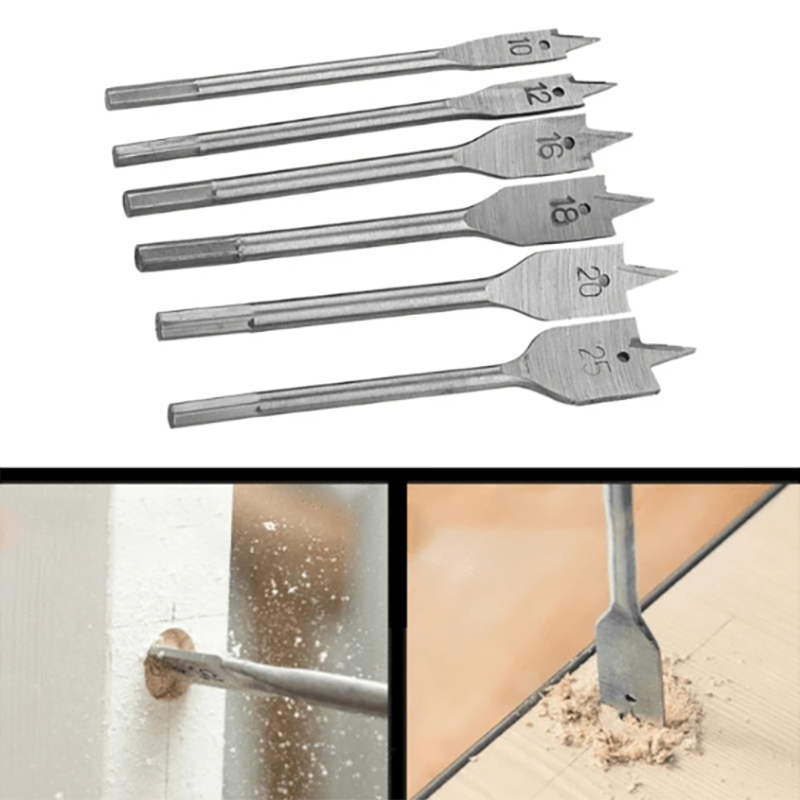 6PCS Woodworking Spade Drill Bits Power Tool Sets