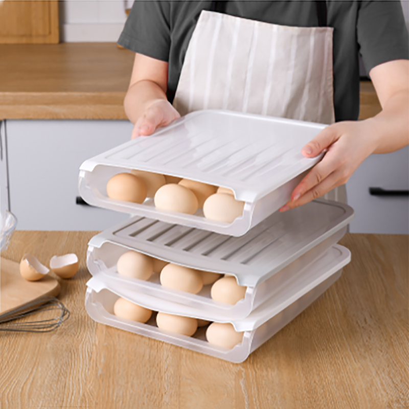 Auto Roll Egg Storage Box with Lid