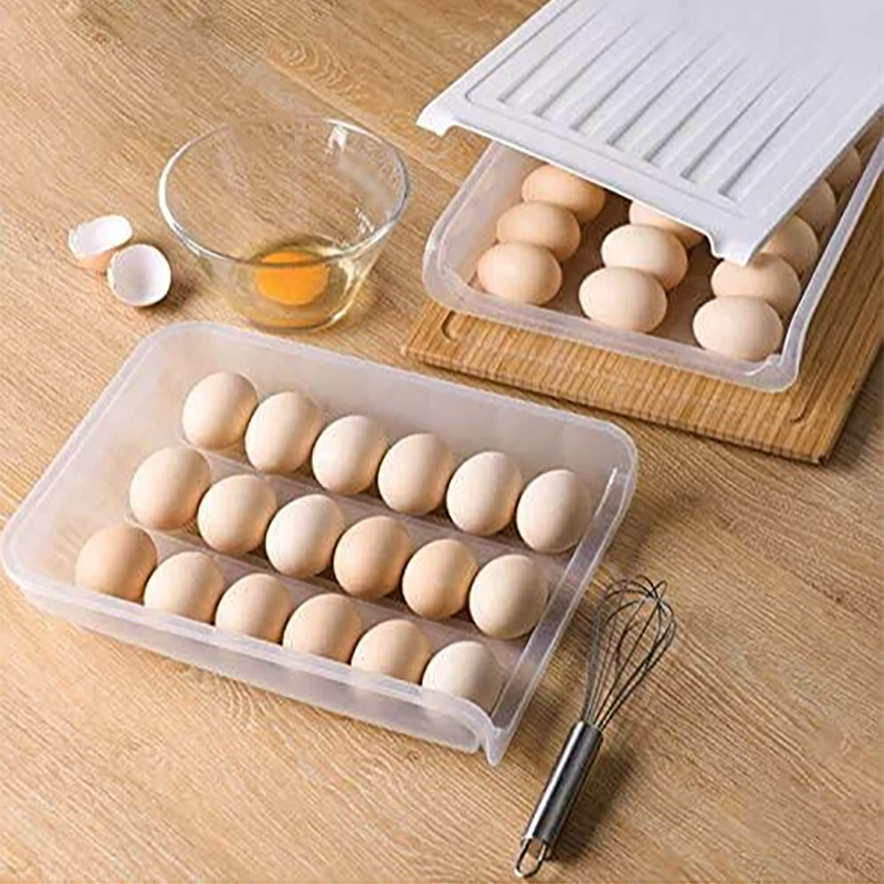 Auto Roll Egg Storage Box with Lid