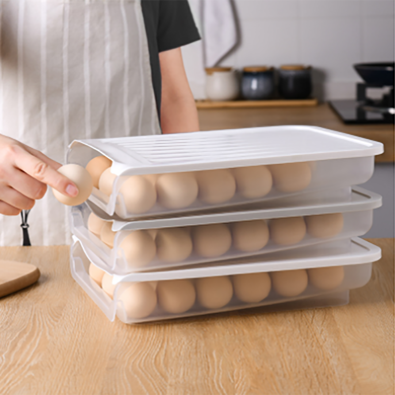 Auto Roll Egg Storage Box with Lid