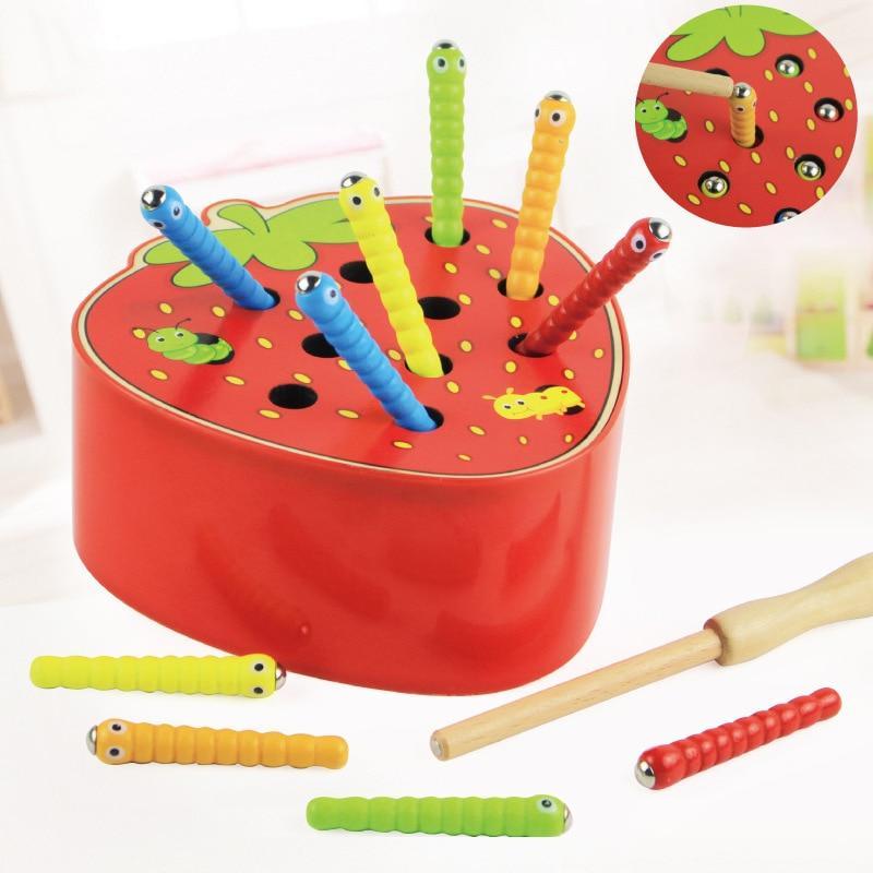 Catch The Worm Wooden Educational Toy Learn From Home