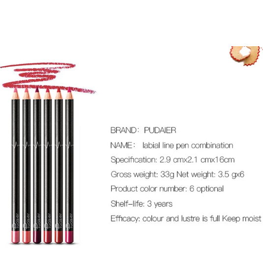 36 Colors Waterproof Non-marking Matt Velvet Lipstick Liner Pencil