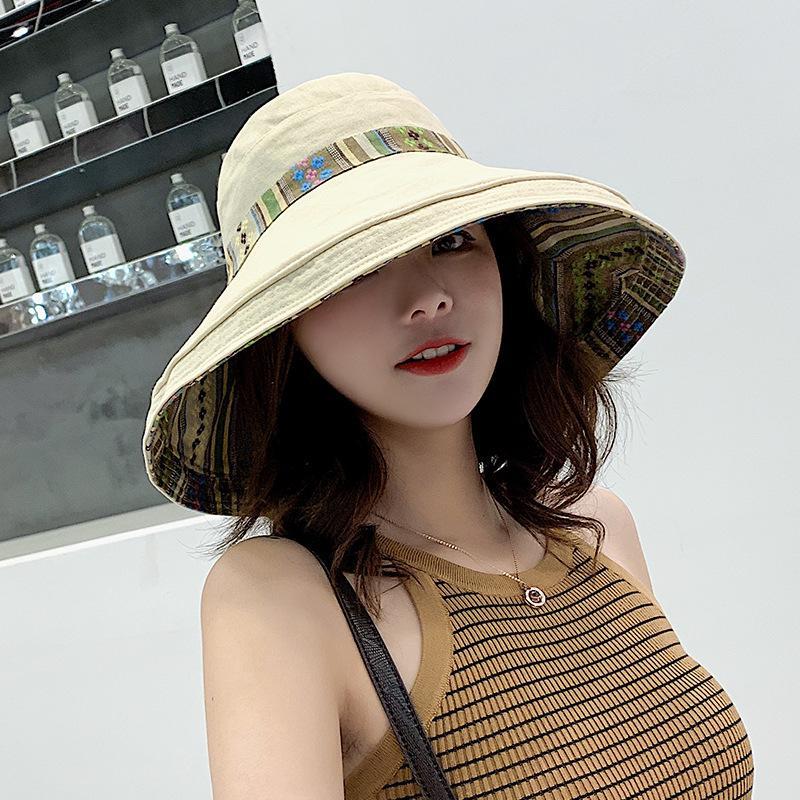 Big Brim Face-Covering Fisherman Hat,Foldable Double-Sided