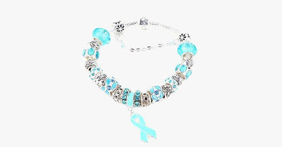 Blue Ribbon Awareness Bracelet