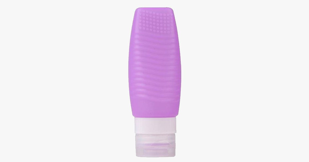 Brush Cleaner & Travel Bottle - Made From Silicone - Refillable, 48 ml