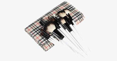 Complete Professional Makeup Brush Set with 20 Brushes and a Case