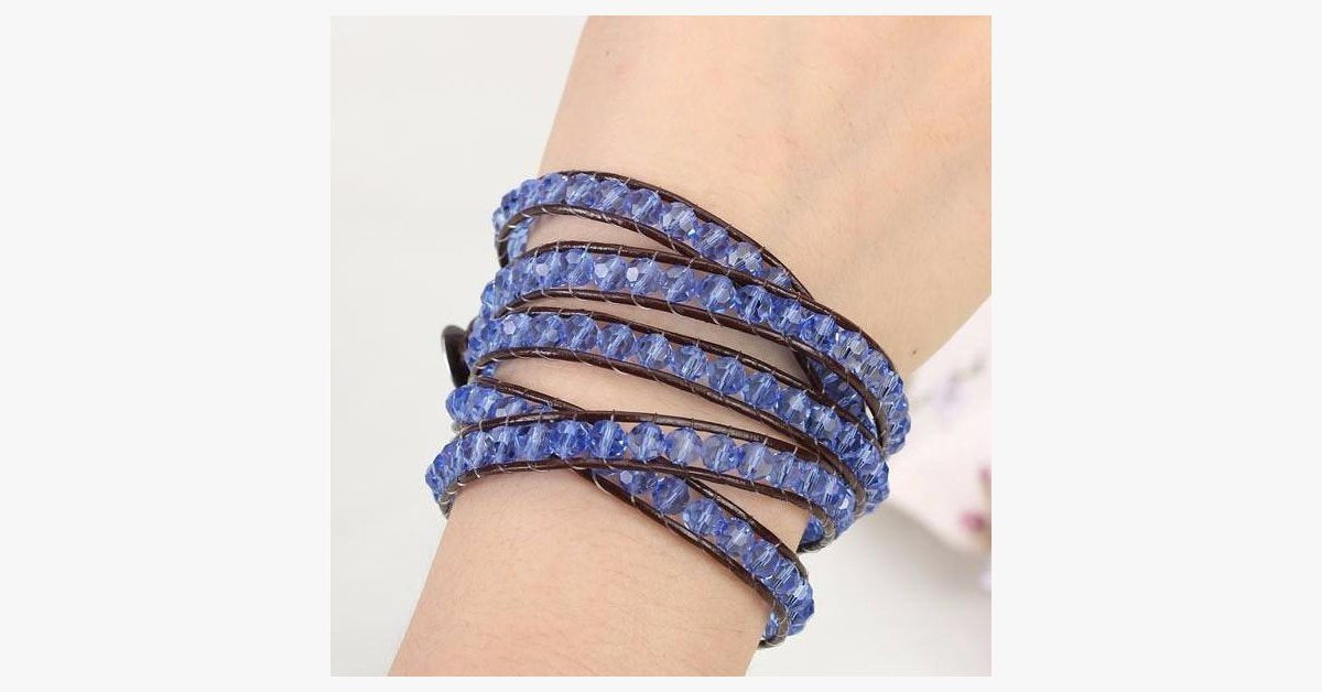 Blue Thunder Wrap Bracelet