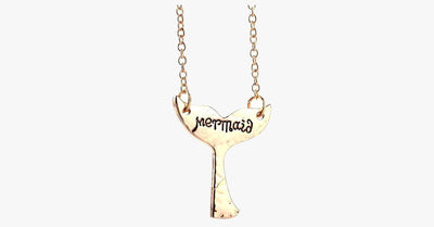 Cute Mermaid Tail Pendant Necklace