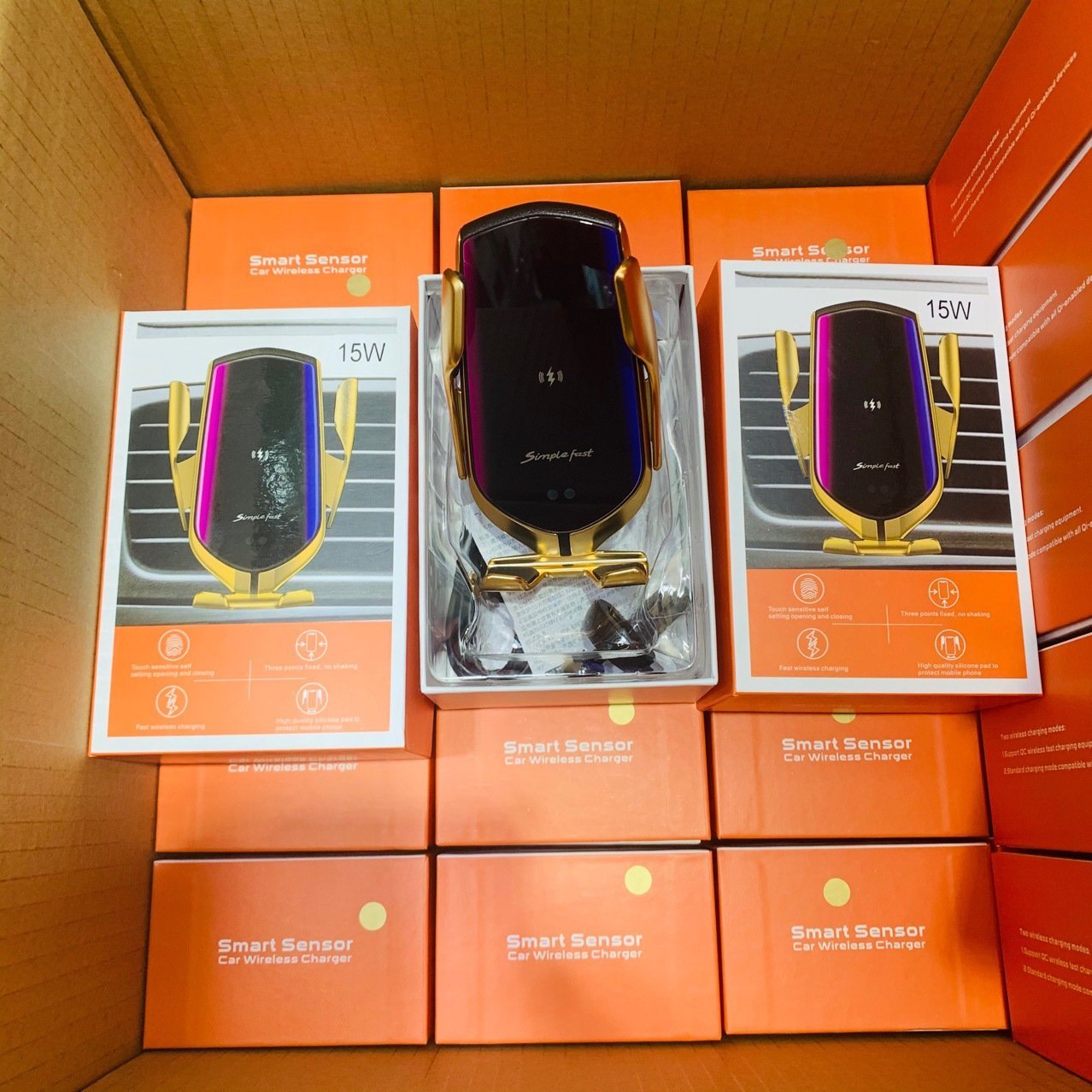 Car-Mounted Mobile Phone 15W Wireless Charging,Infrared Automatic Sensing