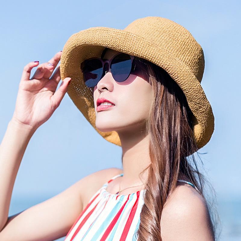 Crochet Big Edge Foldable Straw Hat
