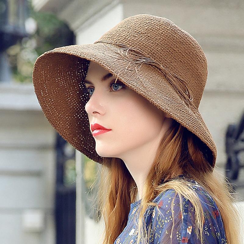 Crochet Big Edge Foldable Straw Hat