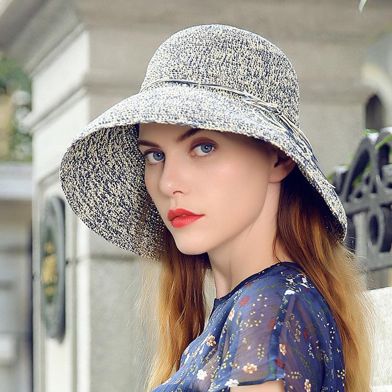 Crochet Big Edge Foldable Straw Hat