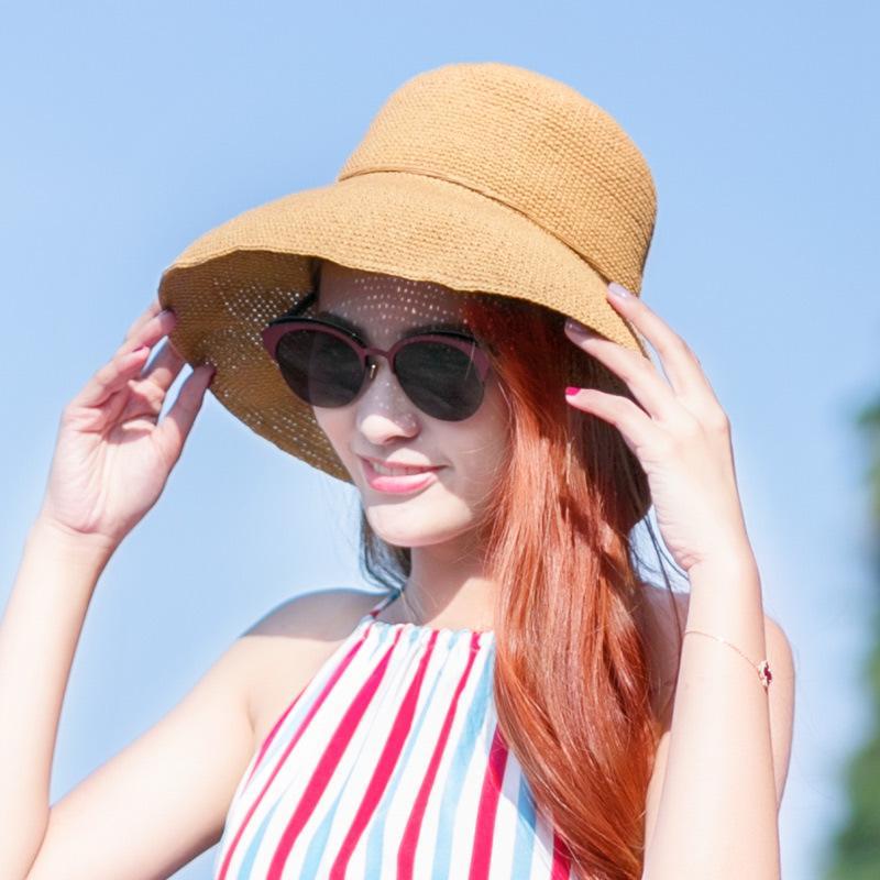 Crochet Big Edge Foldable Straw Hat