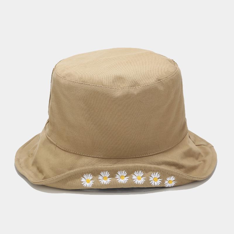 Daisy Double-Sided Fisherman Hat,Couple Sun Hat