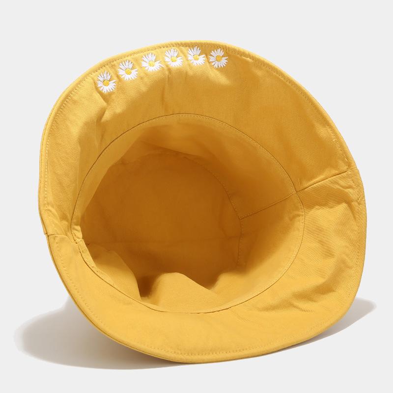 Daisy Double-Sided Fisherman Hat,Couple Sun Hat