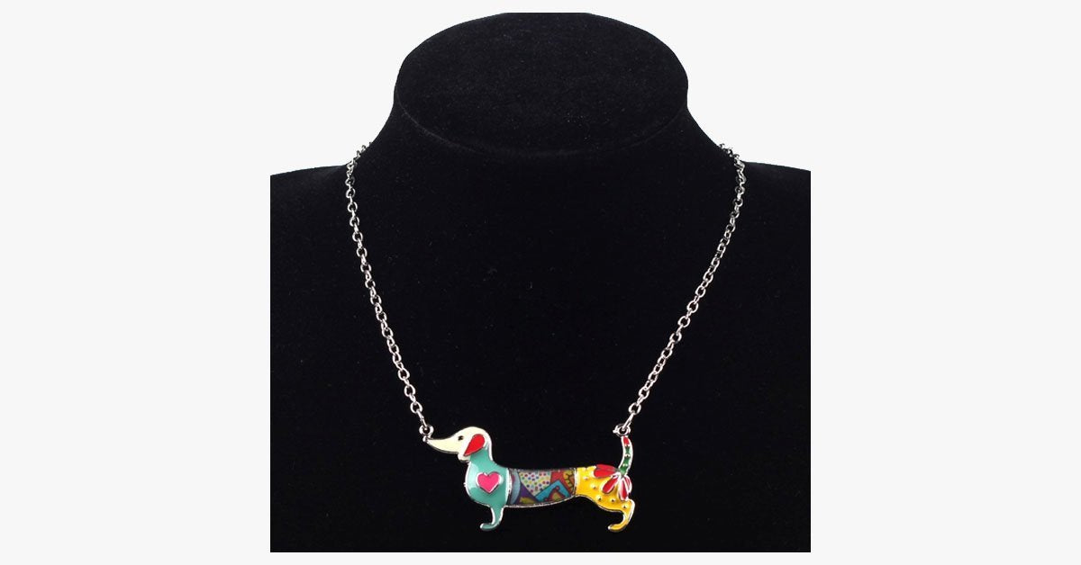 Dachshund Dog Pendant Necklace