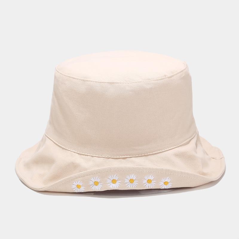 Daisy Double-Sided Fisherman Hat,Couple Sun Hat