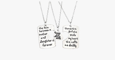 Daddy's Girl Mama's World Pendant Set