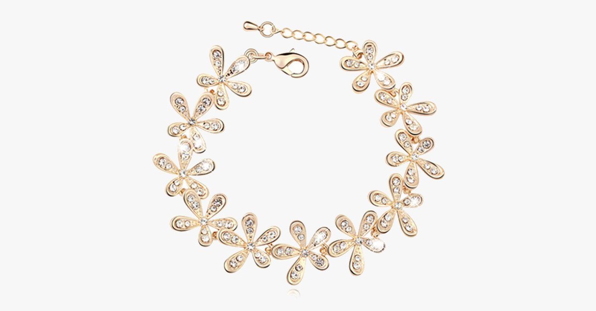 Crystal Daisy Bracelet