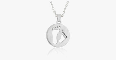 Child Feet Silver Pendant