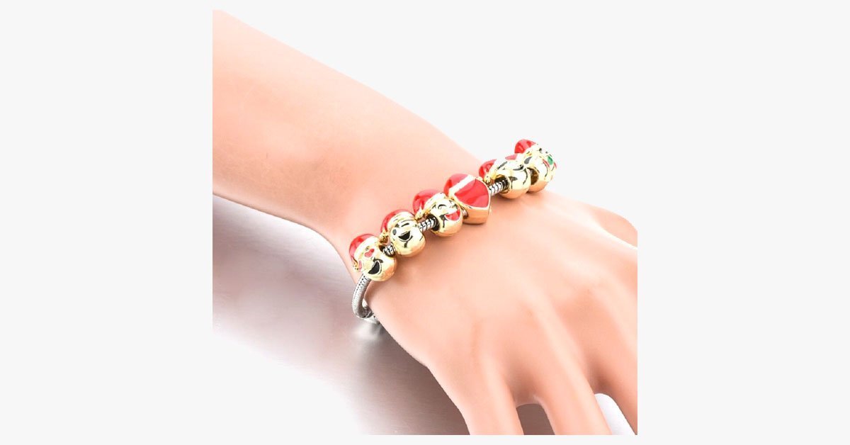 Christmas Emoji Charm Bracelet