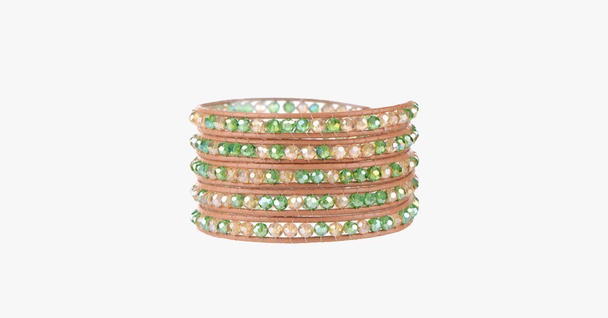 August Peridot Wrap Bracelet