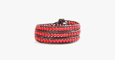 Bold Red  Wrap Bracelet