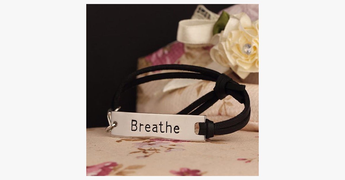 Breathe Leather Strap Bracelet