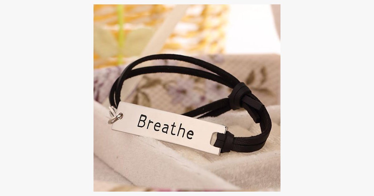 Breathe Leather Strap Bracelet