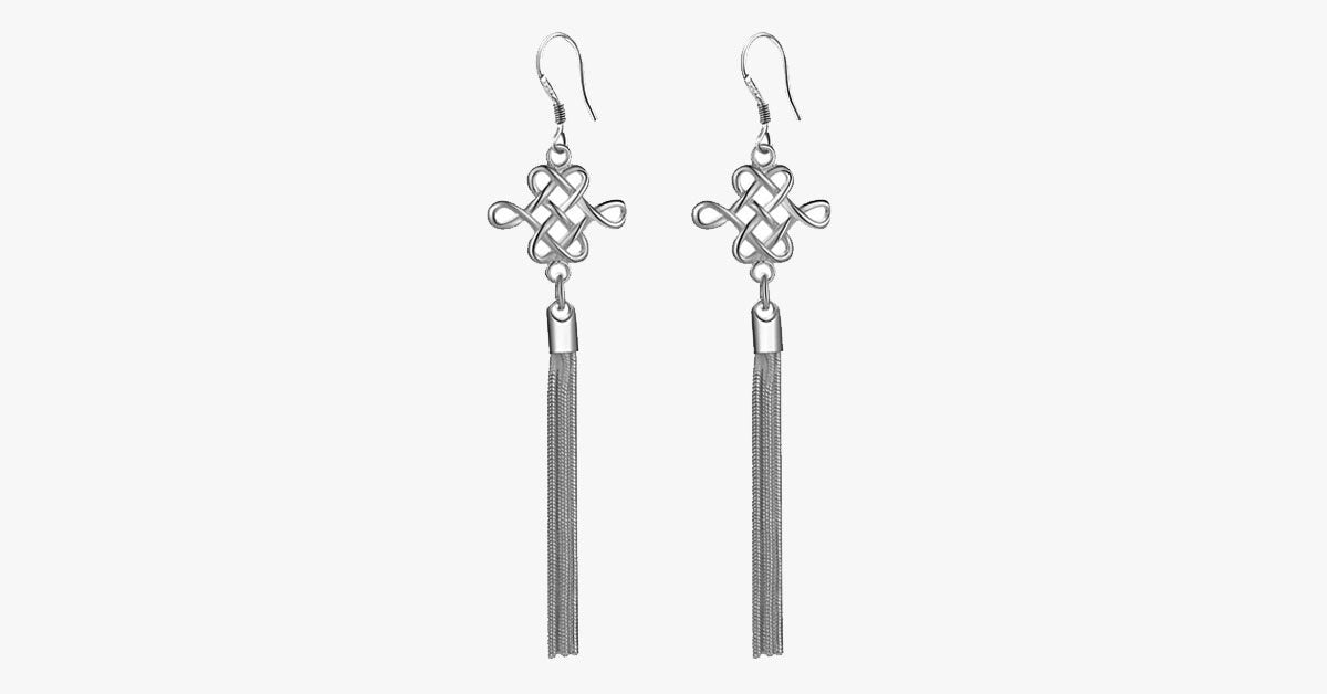 Classic Silver Tassel Earrings