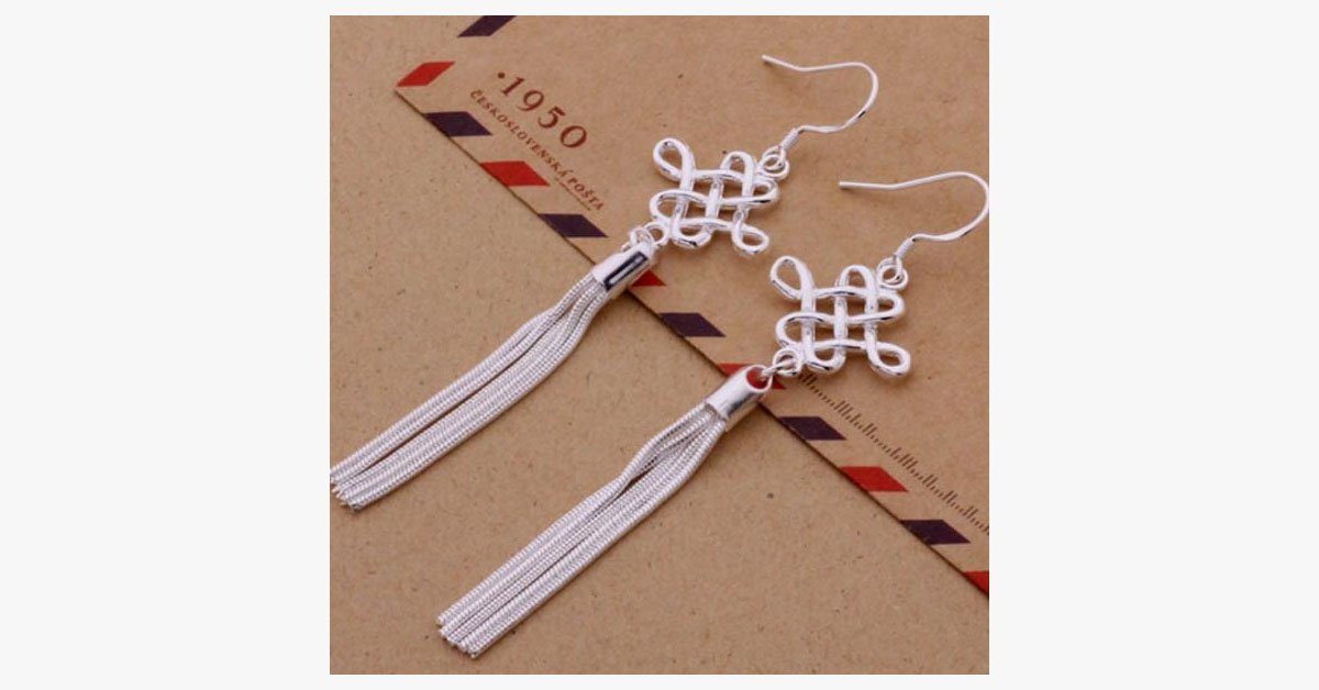 Classic Silver Tassel Earrings
