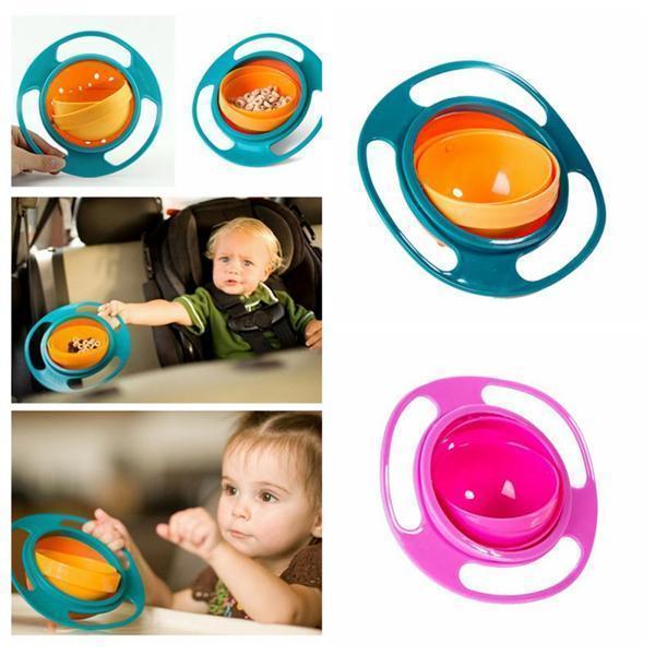 360-degree rotating leak-proof bowl