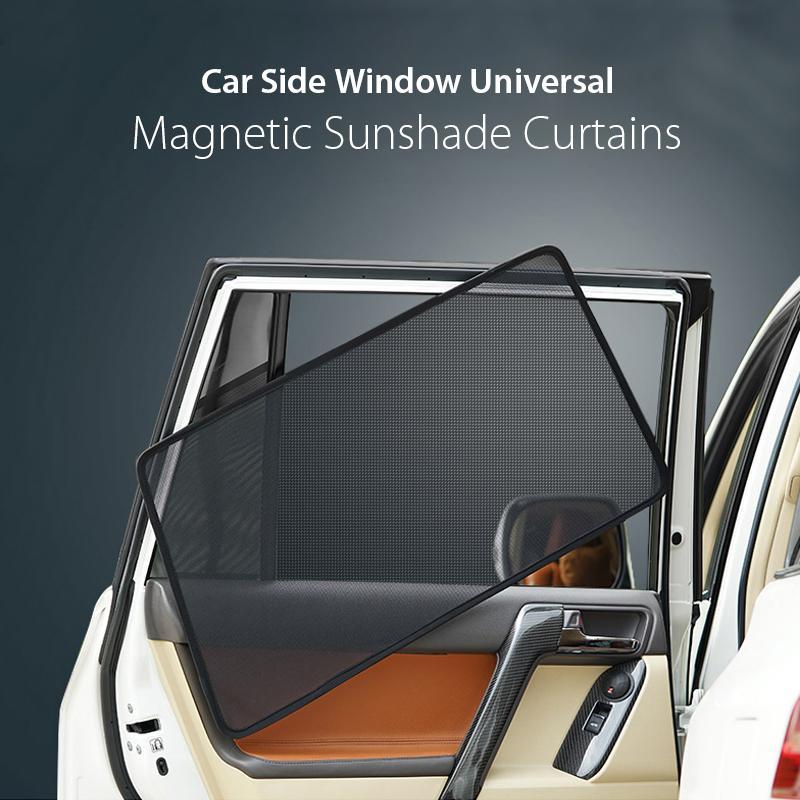 Car Side Window Magnetic Sunshade Curtains (2 PCs)