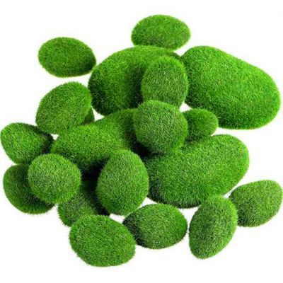 30PCS 3 Size Artificial Moss Rocks Decorative, Green Moss Balls for Floral Arrangements Gardens and Crafting