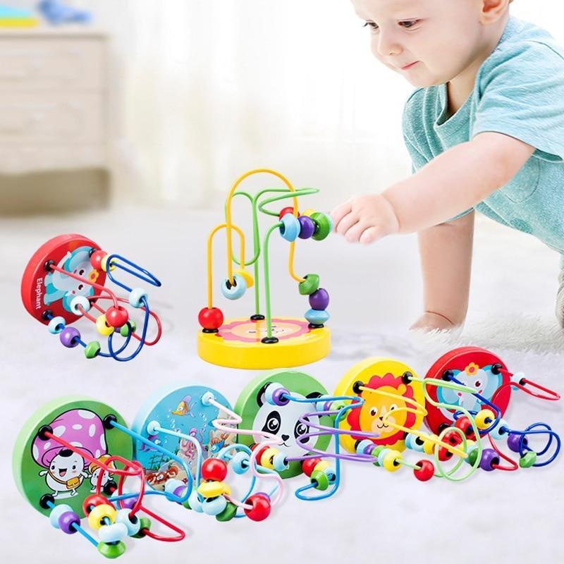 Animal Bead Maze Wooden Toy Learn From Home