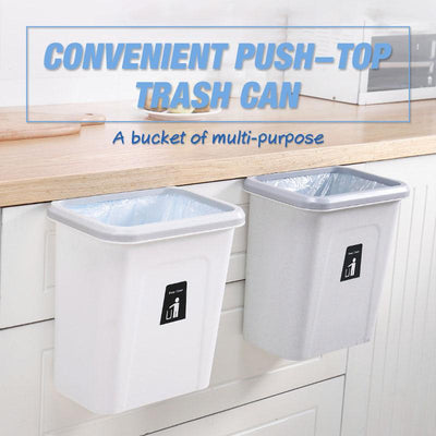 Convenient Push-top Trash Can