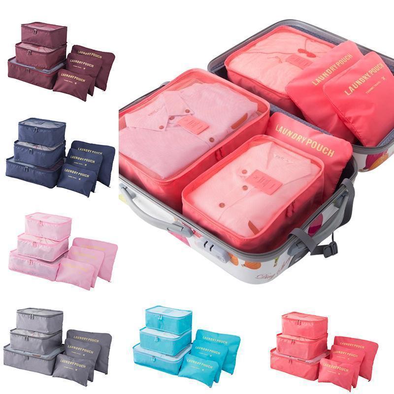 6 Pieces of Portable Luggage Packing Cubes