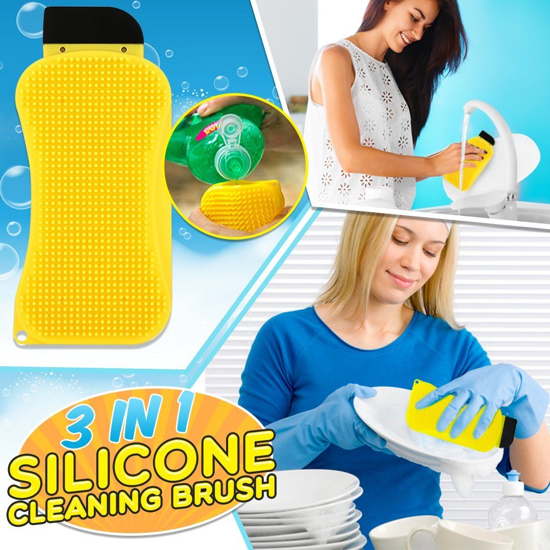 3-in-1 Silicone Cleaning Brush