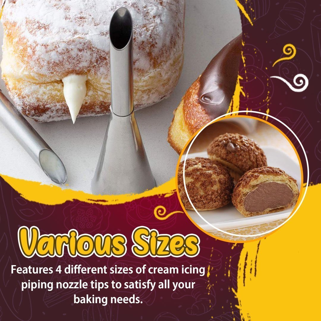 Cream Piping Tip Nozzles Kit