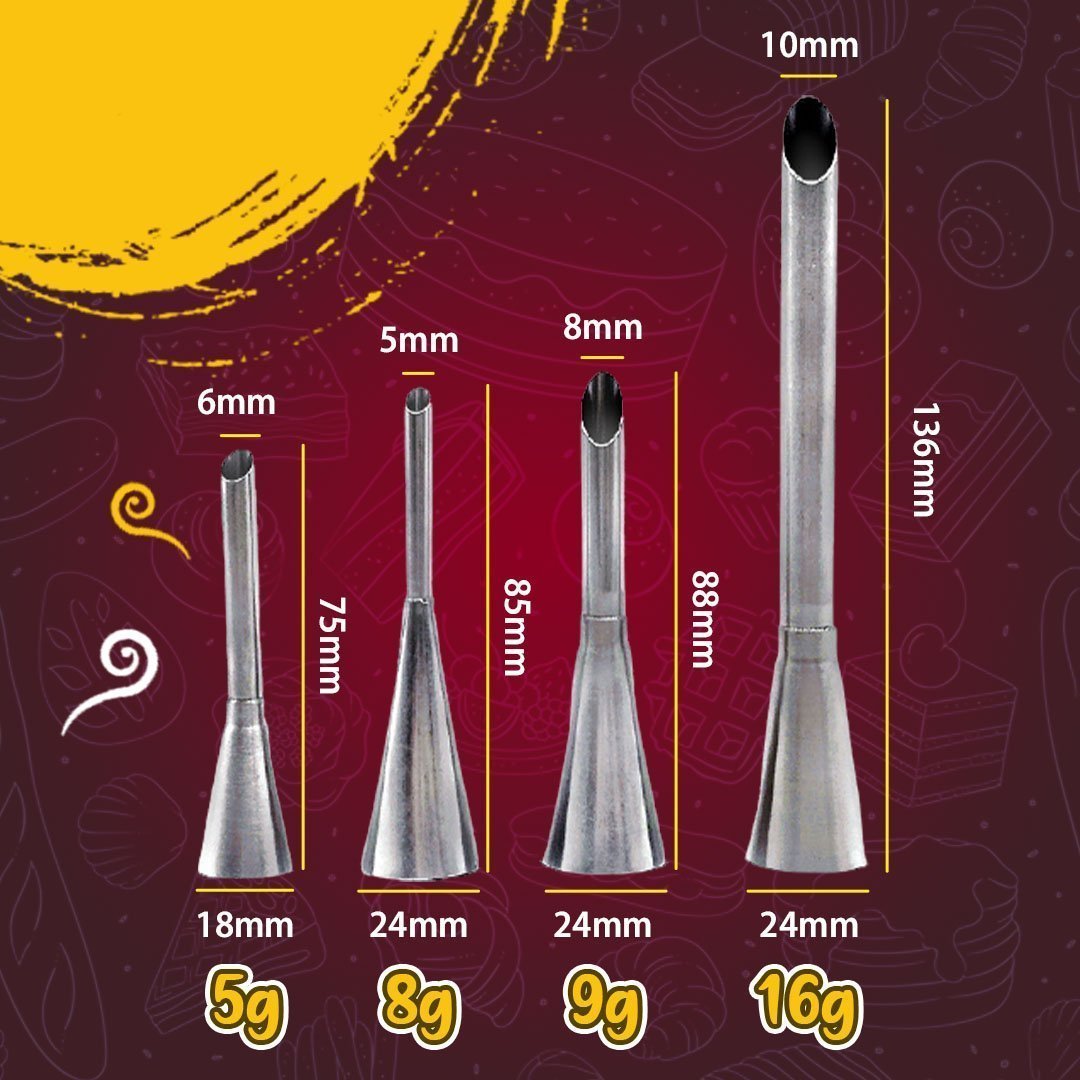 Cream Piping Tip Nozzles Kit